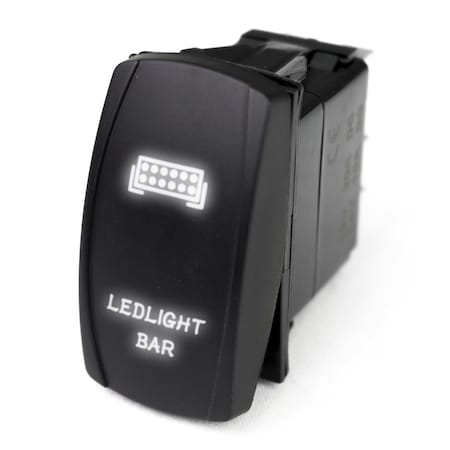 Race Sport Led Rocker Switch W/ White Led Radiance (Led Light Bar) RSLJ34W